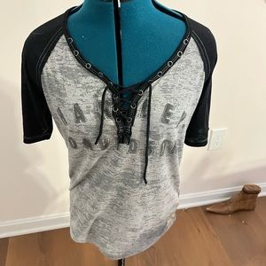 Genuine Harley Davidson burn-out & Appliqué t-shirt - M